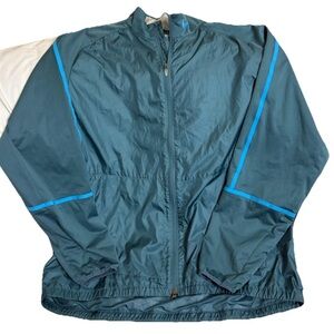 Nike Golf Blue Windbreaker Jacket Men's XXL Waterproof Full Zip Lightweight